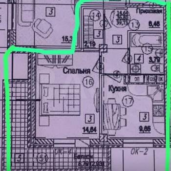 Продается 1-комнатная квартира, 40 м²