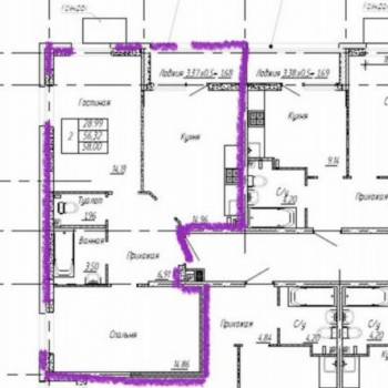 Продается 2-х комнатная квартира, 58 м²