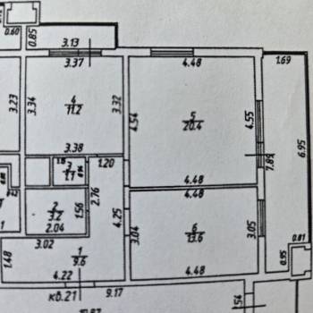 Продается 2-х комнатная квартира, 59,1 м²