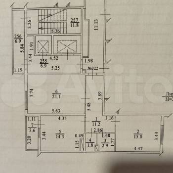 Продается 2-х комнатная квартира, 66,3 м²