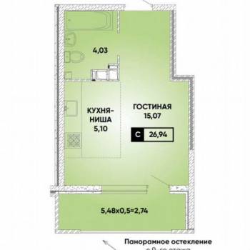 Продается 1-комнатная квартира, 30 м²