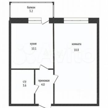 Продается 1-комнатная квартира, 39,7 м²