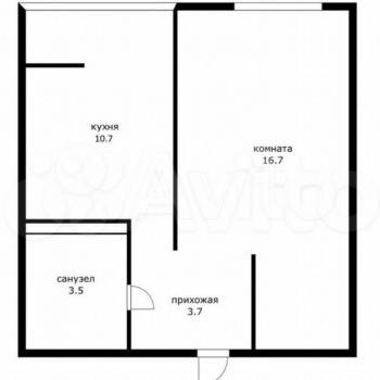 Продается 1-комнатная квартира, 34 м²