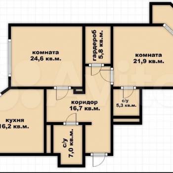 Продается 3-х комнатная квартира, 110 м²