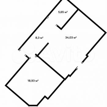 Продается 1-комнатная квартира, 60 м²