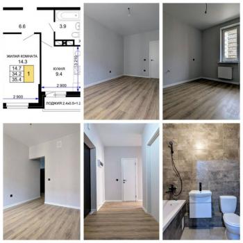 Продается 1-комнатная квартира, 35,4 м²