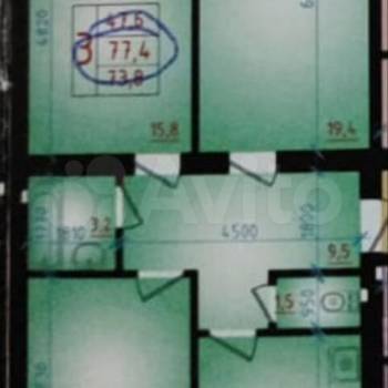Продается 3-х комнатная квартира, 78 м²