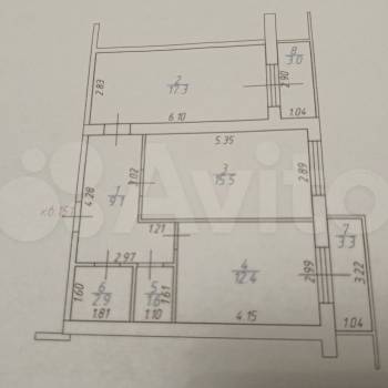 Продается 2-х комнатная квартира, 62 м²