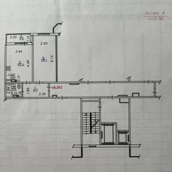 Продается 1-комнатная квартира, 44,4 м²
