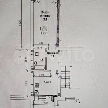 Продается 1-комнатная квартира, 36,6 м²