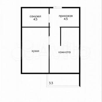 Продается 1-комнатная квартира, 31 м²