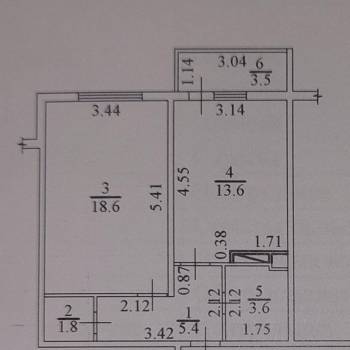 Продается 1-комнатная квартира, 43 м²