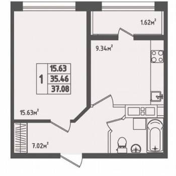 Сдается 1-комнатная квартира, 38 м²
