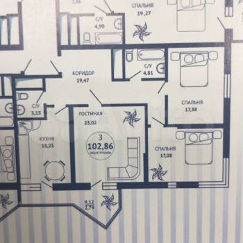 Продается 3-х комнатная квартира, 111,5 м²