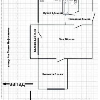Продается 2-х комнатная квартира, 36,6 м²