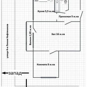 Продается 2-х комнатная квартира, 36,6 м²