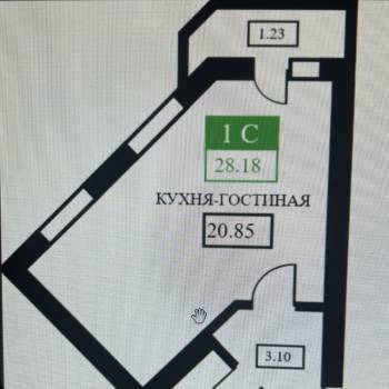Продается 1-комнатная квартира, 30 м²