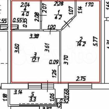 Продается 1-комнатная квартира, 37,8 м²