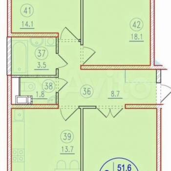 Продается 3-х комнатная квартира, 82 м²