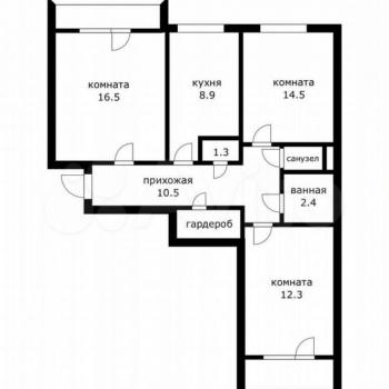 Продается 3-х комнатная квартира, 65 м²