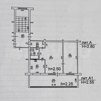 Продается 2-х комнатная квартира, 61,8 м²