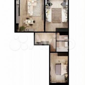 Продается 2-х комнатная квартира, 79,1 м²