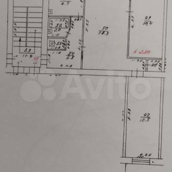 Продается 3-х комнатная квартира, 56,5 м²