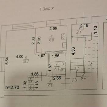 Продается 1-комнатная квартира, 30,7 м²