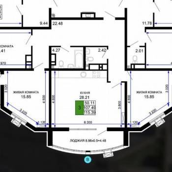 Продается 3-х комнатная квартира, 108 м²