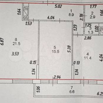 Сдается 2-х комнатная квартира, 61,5 м²