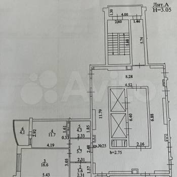 Продается 1-комнатная квартира, 46,6 м²