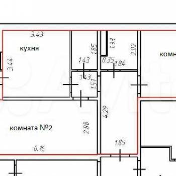 Продается 2-х комнатная квартира, 62,7 м²