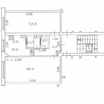 Продается 2-х комнатная квартира, 44 м²
