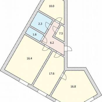 Продается 3-х комнатная квартира, 69,5 м²