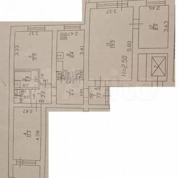 Продается Многокомнатная квартира, 75,1 м²