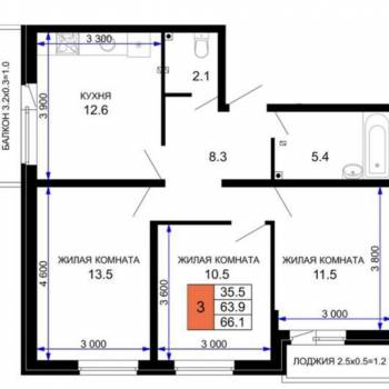 Сдается Многокомнатная квартира, 63 м²