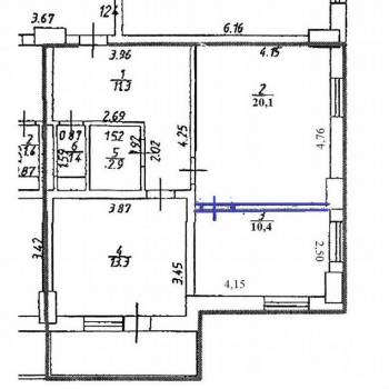 Продается 2-х комнатная квартира, 57,8 м²