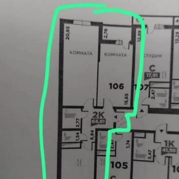 Продается 2-х комнатная квартира, 64 м²