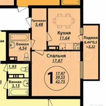 Сдается 1-комнатная квартира, 45 м²