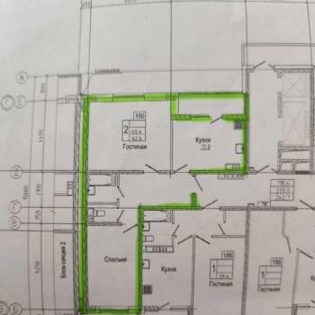 Продается 2-х комнатная квартира, 62,6 м²