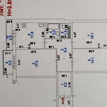 Продается 3-х комнатная квартира, 90,2 м²