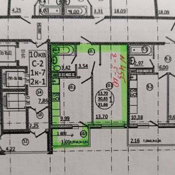 Продается 1-комнатная квартира, 31 м²