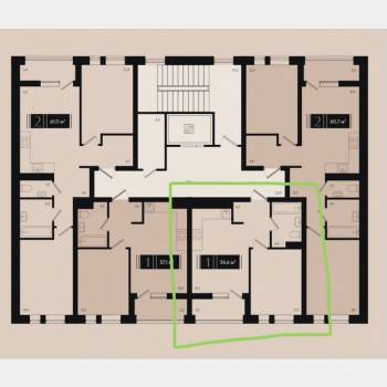 Продается 1-комнатная квартира, 36 м²