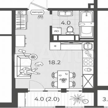 Продается 1-комнатная квартира, 24 м²