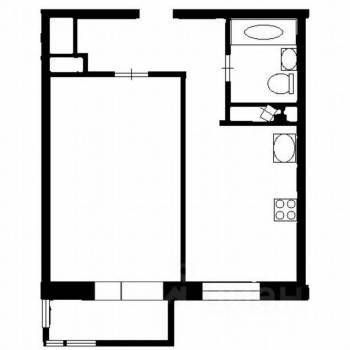 Сдается 1-комнатная квартира, 40 м²