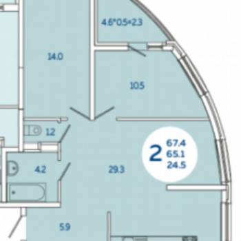 Сдается 2-х комнатная квартира, 67,7 м²