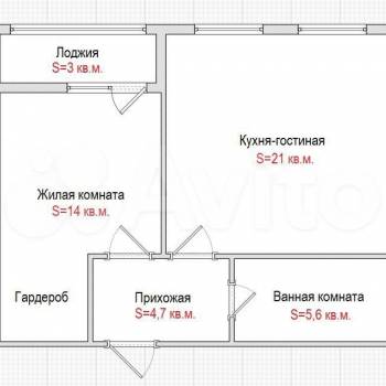 Продается 1-комнатная квартира, 48 м²