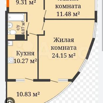 Сдается Многокомнатная квартира, 72 м²