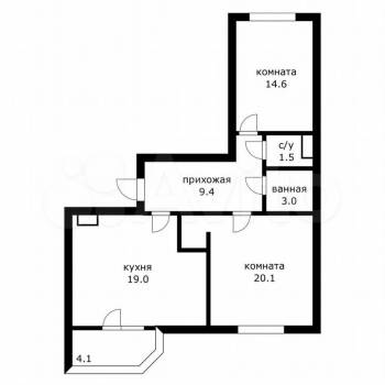 Продается 2-х комнатная квартира, 65 м²