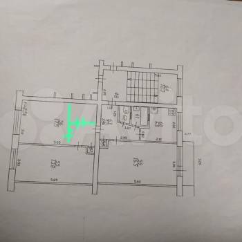 Продается 3-х комнатная квартира, 62,3 м²